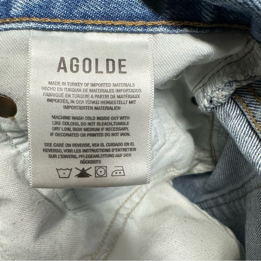 AGOLDE WOMENS Blue Jeans WIDE LEG SIZE 27 - Picture 7 of 9
